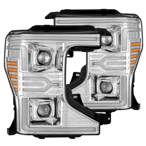 880342 | AlphaRex LUXX-Series LED Projector Headlights Chrome for Ford Super Duty (2020-2022)
