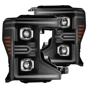 880341 | AlphaRex LUXX-Series LED Projector Headlights Black for Ford Super Duty (2020-2022)