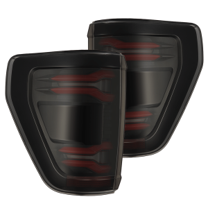 AlphaREX - 653050 | AlphaRex LUXX-Series LED Tail Lights Black-Red for Ford F150 (with BLIS) (2021-2023) - Image 1