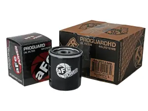44-LF012-MB | AFE Power PROGUARD Oil Filter (4 Pack) For Alfa Romeo, Buick, Cadillac, Chevrolet, Chrysler, Dodge, Fiat, GMC, Hummer, Isuzu, Jeep, Mitsubishi, Pontiac, Ram, Saab, Saturn And Volkswagen