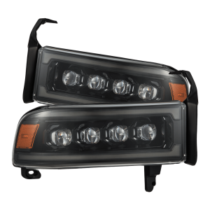 880352 | AlphaRex NOVA-Series LED Headlights Alpha-Black for Dodge Ram 1500 (1994-2001)/Ram 2500/3500 (1994-2002)