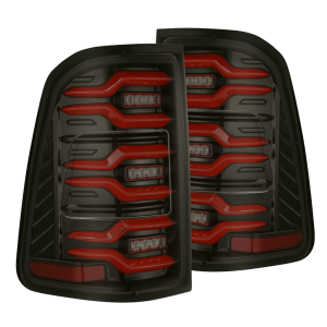 640052 | AlphaRex LUXX-Series LED Tail Lights Black-Red for Ram 1500