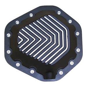 9369-2-B | PML Cover GM 10.5 Patterned Fins Differential Cover For GM 3/4 Ton And 1 Ton Trucks or Vans | Black Powder Coated Finish, 8mm Stock Bolt Size