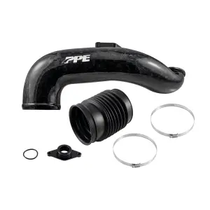Pacific Performance Engineering - 115005070 | PPE Performance GM 6.6L Duramax LML- Zilla Carbon Fiber Turbo Inlet Upgrade Kit | Carbon Forged Finish - Image 2