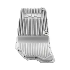128052400 | PPE Performance GM 6.6L Gas 10L1000 Heavy-Duty Cast Aluminum Transmission Pan | Raw Finish