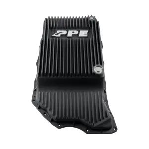 128052420 | PPE Performance GM 6.6L Gas 10L1000 Heavy-Duty Cast Aluminum Transmission Pan | Black Finish
