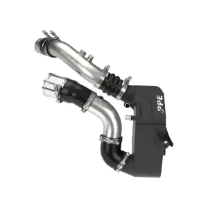 315045220 | PPE Performance Ford 6.7L Power Stroke Air To Water Intercooler With Brushed Charge Pipes | Black Finish
