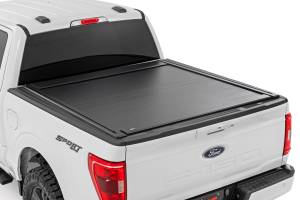 53509550 | Rough Country Manual Retractable Bed Cover For Ford F-150 / F-150 Lightning | 5'7" Bed