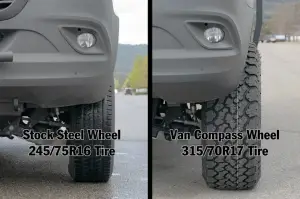 Van Compass - 2100-SB | Van Compass Chunk Wheel For Mercedes-Benz Sprinter | 17X8 Inch | Satin Black - Image 4