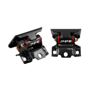 168037170 | PPE Performance Engine Mount Kit With Silicone Bushings For GM Pickup Trucks/SUVs | Red Finish