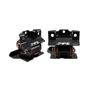 168038170 | PPE Performance Engine Mount Kit With Silicone Bushings For GM 2500/3500 8.1L Gas Engine | Red Finish