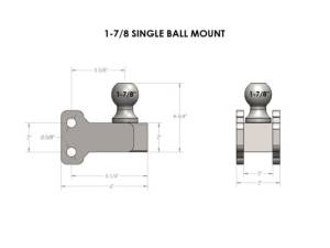 Cognito Motorsports - 178SINGLE | BulletProof 1-7/8 inches Single Ball Mount - Image 3