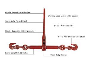 Cognito Motorsports - BPMDBINDER | BulletProof Medium Duty 5/16 inches - 3/8 inches Ratchet Binder - Image 2