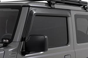 992325 | Rough Country Impact Resistant Side Window Deflectors Tape On Rain Guard For Suzuki Jimny 3 Door