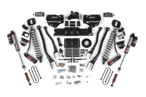 BDS2181PESB | BDS Suspension 6 Inch Lift Kit With 4-Link For Ram 3500 4WD Diesel | Front Coilover / Fox 2.0 Hydro Bump Stop | Rear 5 Inch Block Kit Without Overload | Fox 2.5 Performance Elite Shocks