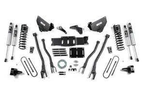 BDS1603PS | BDS Suspension 6 Inch Lift Kit With 4-Link For Ram 3500 4WD Diesel | Rear 5 Inch Block Kit | 6 Bolt Indexing Ring | Fox 2.5 Performance Series HTO Shocks