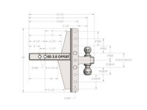 Cognito Motorsports - ED20OFFSET | BulletProof 2.0 inches Extreme Duty 4 inches & 6 inches Offset Hitch - Image 6