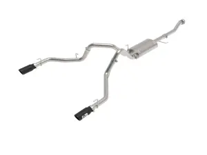 49-33157-B | aFe Power Vulcan Series 3 Inch 304 Stainless Steel Cat-Back Exhaust System With Black Tip For Ford F-150 Tremor V6-3.5L (tt)/ V8-5.0L