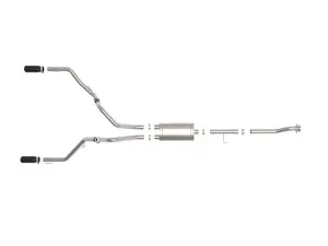 Afe - Advance Flow Engineering - 49-33157-B | aFe Power Vulcan Series 3 Inch 304 Stainless Steel Cat-Back Exhaust System With Black Tip For Ford F-150 Tremor V6-3.5L (tt)/ V8-5.0L - Image 6