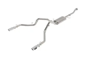 49-33157-P | aFe Power Vulcan Series 3 Inch 304 Stainless Steel Cat-Back Exhaust System With Polished Tip For Ford F-150 Tremor V6-3.5L (tt)/ V8-5.0L