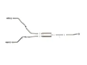 Afe - Advance Flow Engineering - 49-33157-P | aFe Power Vulcan Series 3 Inch 304 Stainless Steel Cat-Back Exhaust System With Polished Tip For Ford F-150 Tremor V6-3.5L (tt)/ V8-5.0L - Image 5