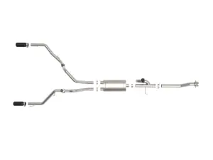Afe - Advance Flow Engineering - 49-33160-B | aFe Power Gemini XV 304 Stainless Steel Cat-Back Exhaust System With Dual Black Tip For Ford F-150 Tremor V6-3.5L (tt)/ V8-5.0L - Image 7
