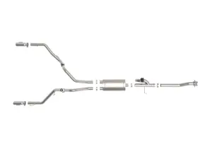 Afe - Advance Flow Engineering - 49-33160-P | aFe Power Gemini XV 304 Stainless Steel Cat-Back Exhaust System With Dual Polished Tip For Ford F-150 Tremor V6-3.5L (tt)/ V8-5.0L - Image 7
