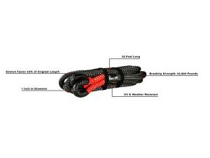 Cognito Motorsports - HDKINETICROPE | Cognito BulletProof Heavy Duty 1 inch x 30 feet Kinetic Recovery Rope - Image 2