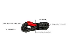 Cognito Motorsports - LDKINETICROPE | Cognito BulletProof Light Duty 1/2 inches x 20 feet Kinetic Recovery Rope - Image 2