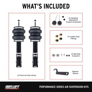 Air Lift Performance - 76020 | Air Lift Performance Air Suspension Front Kit For Volkswagen Cabrio, Corrado, Golf MK2/MK3, Jetta MK2/MK3, Passat B3/B4 And GTI MK2/MK3 - Image 5