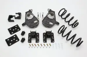 34025 | McGaughys 3/5 Inch Deluxe Drop Kit For Chevrolet Silverado / GMC Sierra 1500 S-Cab | Spindles, Coil Springs, Rear Hangers, Flip Kit, & Bump Stops