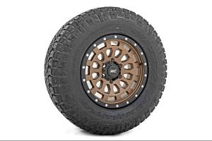 Rough Country - 87170918A | Rough Country 87 Series Wheel | Simulated Beadlock, 5x5.0 Bolt Pattern, Bronze/Black Finish, 17x8.5 Wheel Size, 0mm Wheel Offset, 4.25" Centerbore - Image 5