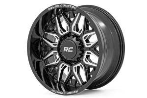 Rough Country - 86201018A | Rough Country 86 Series Wheel | One-Piece, 5x5 Bolt Pattern, Gloss Black Finish, 20x10 Wheel Size, -19mm Wheel Offset, 3.18" Centerbore - Image 2
