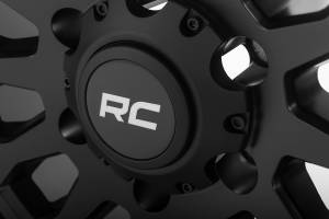 Rough Country - 87170912BA | Rough Country 87 Series Wheel | Simulated Beadlock, 6x5.5 Bolt Pattern, Matte Black/Machined Finish, 17x8.5 Wheel Size, 0mm Wheel Offset, 4.25" Centerbore - Image 4