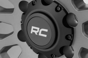 Rough Country - 87170912GA | Rough Country 87 Series Wheel | Simulated Beadlock, 6x5.5 Bolt Pattern, Matte  Gray/Black Finish, 17x8.5 Wheel Size, 0mm Wheel Offset, 4.25" Centerbore - Image 5