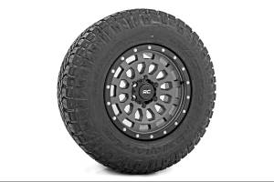 Rough Country - 87170912GA | Rough Country 87 Series Wheel | Simulated Beadlock, 6x5.5 Bolt Pattern, Matte  Gray/Black Finish, 17x8.5 Wheel Size, 0mm Wheel Offset, 4.25" Centerbore - Image 7