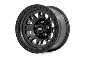 Rough Country - 82170913A | Rough Country 82 Series Wheel | One-Piece, 5x4.5 Bolt Pattern, Semi Gloss Black Finish, 17x9 Wheel Size, -12mm Wheel Offset, 4.25" Centerbore - Image 3