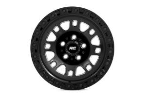 Rough Country - 82181812A | Rough Country 82 Series Wheel | One-Piece, 6x5.5 Bolt Pattern, Semi Gloss Black Finish, 18x9 Wheel Size, +18mm Wheel Offset, 4.25" Centerbore - Image 1