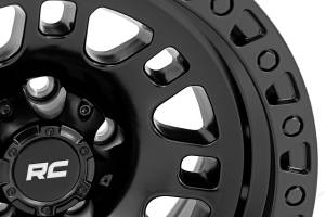 Rough Country - 82170918A | Rough Country 82 Series Wheel | One-Piece, 5x5.0 Bolt Pattern, Semi Gloss Black Finish, 17x9 Wheel Size, -12mm Wheel Offset, 4.25" Centerbore - Image 5
