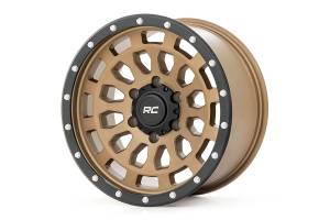 Rough Country - 87172512A | Rough Country 87 Series Wheel | Simulated Beadlock, 6x5.5 Bolt Pattern, Bronze/Black Finish, 17x8.5 Wheel Size, +25mm Wheel Offset, 4.25" Centerbore - Image 3