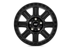 84172512A | Rough Country 84 Series Wheel | One-Piece, 6x5.5 Bolt Pattern, Gloss Black Finish, 17x8.5 Wheel Size, +25mm Wheel Offset, 4.25" Centerbore