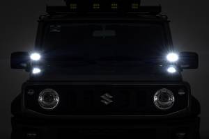 Rough Country - 72122 | Rough Country LED Ditch Light Kit For Suzuki Jimny | Black Series Slim Aux Lights - Image 7