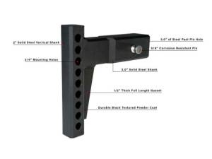Cognito Motorsports - WD3SHANK | Cognito BulletProof 3 inches Weight Distribution Shank - Image 2