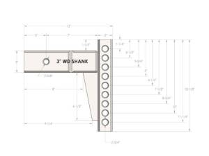 Cognito Motorsports - WD3SHANK | Cognito BulletProof 3 inches Weight Distribution Shank - Image 4