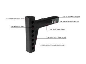 Cognito Motorsports - WD2SHANK | Cognito BulletProof 2 inches Weight Distribution Shank - Image 8