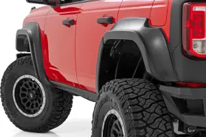 Rough Country - O-F12124-DR | Rough Country Fender Flares For Ford Bronco 4WD | Avalanche Gray - Image 2