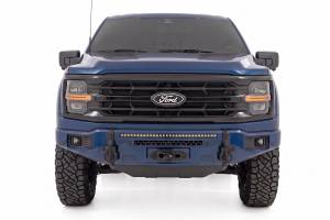 13012-HX | Rough Country FXS Front Bumper, EcoBoost For Ford F-150 2WD/4WD | HX, Antimatter Blue, With Winch Mount