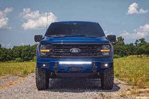 Rough Country - 13012-HX | Rough Country FXS Front Bumper, EcoBoost For Ford F-150 2WD/4WD | HX, Antimatter Blue, With Winch Mount - Image 9
