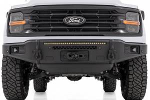 Rough Country - 13012 | Rough Country FXS Front Bumper, EcoBoost For Ford F-150 2WD/4WD | Flat Black, With Winch Mount - Image 6