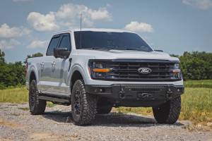Rough Country - 13012 | Rough Country FXS Front Bumper, EcoBoost For Ford F-150 2WD/4WD | Flat Black, With Winch Mount - Image 7